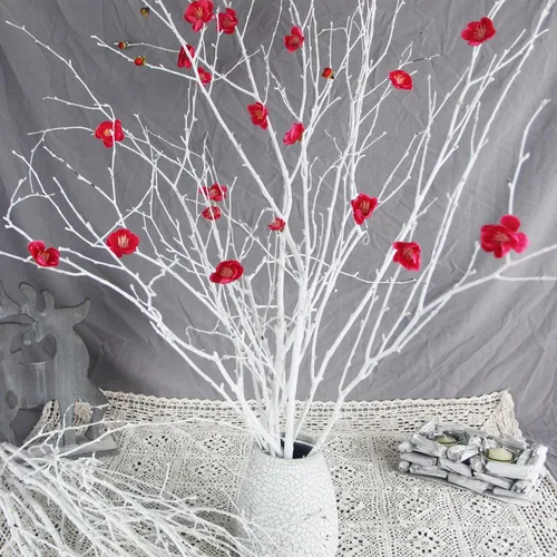 Vista 3 de 40 ramitas de abedul secas reales, ramas de abedul decorativas blancas de 17 pulgadas para jarrón, centro de mesa, decoración de boda, palos
