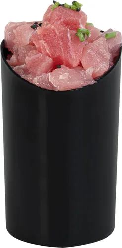 Vista 8 de Restaurantware Vasos de chupito de 3 onzas, 100 vasos de chupito redondos, con acabado negro, vasos de chupito de plástico desechables para servir