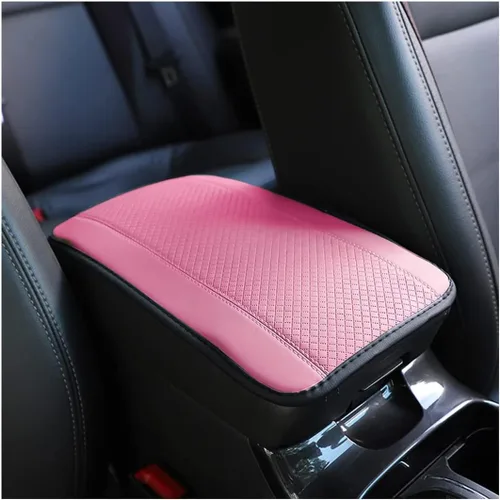 Vista 10 de Ziciner Almohadilla de cuero para reposabrazos de consola central de automóvil, protector impermeable de PU para caja de asiento de automóvil