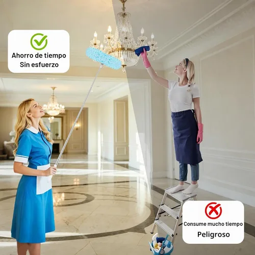 Vista 3 de 100 piezas de repuesto de plumero compatible con plumero de mano Swiffer + mango extendido de 4 pies + 1 mango, kit de repuestos de plumero