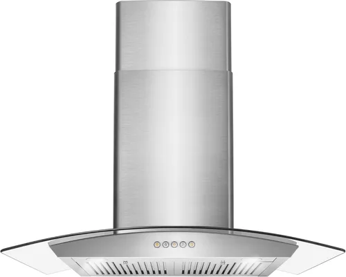 COSMO COS-668A750 - Campana extractora de montaje en pared de 30 pulgadas, colección Vista, 380 CFM, con conducto, controles de botón, luces LED,