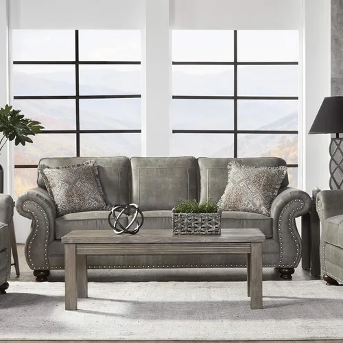 Roundhill Furniture Sofás Leinster, gris