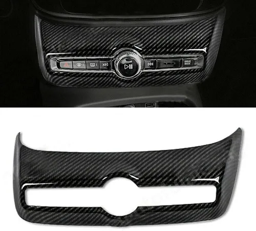 Vista 2 de FSFY - Cubierta de panel de CA para consola central interior, accesorios para Volvo XC40 2018-2020 Fibra de carbono