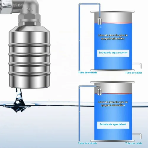 Vista 5 de Válvula de flotador automática, válvula de flotador de agua de 1/2 a 3/4 pulgadas, válvula de flotador de acero inoxidable 304 totalmente automática
