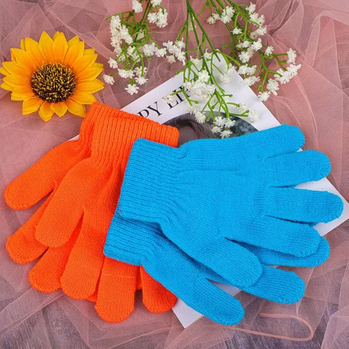 Vista 6 de Cooraby - 12 pares de guantes de invierno para niños, elásticos y cálidos, para niños o niñas.