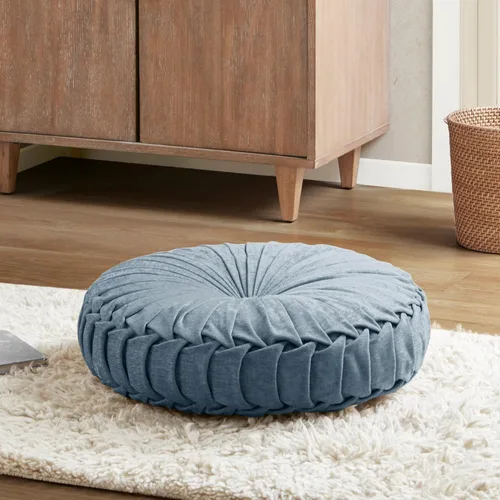 Intelligent Design Loretta - Almohada de suelo, cojines grandes para adultos, almohada de suelo para meditación o yoga, con botones de felpilla