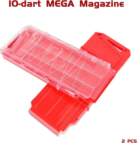 Vista 2 de Clips de revista, paquete de 2 cargadores de clip de dardos de recarga rápida de 10 dardos para Nerf Centurion y Motostryke Mega