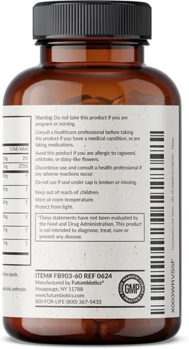 Vista 2 de Futurebiotics La fórmula avanzada de desintoxicación y limpieza del hígado apoya la función hepática saludable con cardo mariano, raíz de diente