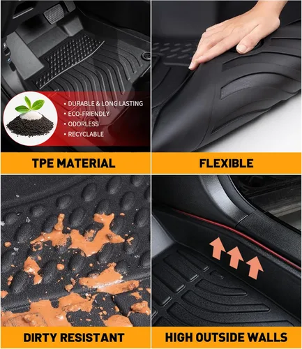 Vista 6 de Alfombrillas de Piso para Automóvil de Repuesto para Mitsubishi Outlander de 5 Asientos 2014-2021 (No para Sport y PHEV) Ajuste Personalizado