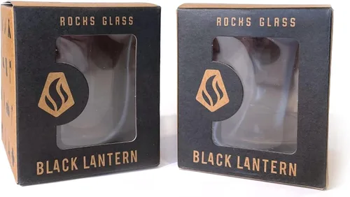 Vista 4 de Juego de vasos de whisky Black Lantern – Vasos Old Fashioned de 11 oz para bourbon, whisky escocés y cócteles, vasos de roca con base pesada