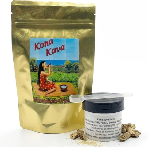 Pasta de kavalactona 55% (1 onza), raíz de kava noble de máxima resistencia, extracción en frío de CO2 supercrítico, ultra potente, vegana y apta