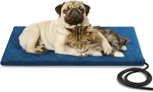 Vista 15 de Almohadilla térmica para mascotas, manta térmica de varios tamaños, extremadamente impermeable, para exteriores e interiores, calentador de mascotas