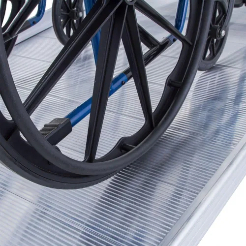 Vista 5 de Silver Spring - Rampa portátil para silla de ruedas de 3 pies de largo con pasamanos, capacidad de 850 libras para scooters, andadores, bastones