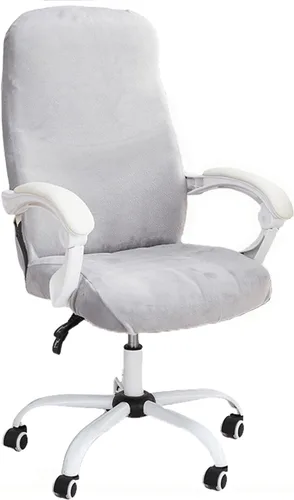 Vista 13 de BUniq Funda elástica de felpa para silla de oficina, extraíble y elástica, fundas universales para silla de escritorio, silla giratoria (no silla)