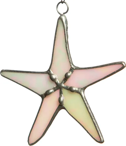 Vista 9 de Atrapasoles de Estrella de Mar de Vidrio Emplomado Perla Negra de 3" - Ideal para Decoración del Hogar Costero, Decoración de Dormitorio, Decoración