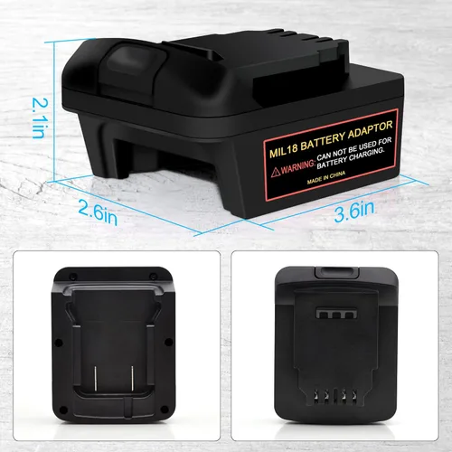 Vista 8 de Adaptador de corriente para herramientas Milwaukee M18 a DeWalt de 20 V, convertidor de batería ligero para herramientas eléctricas Dewalt