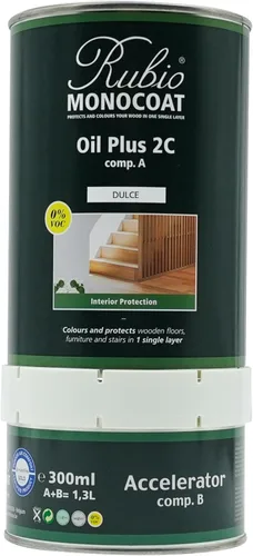 Vista 156 de Rubio Monocoat Tinte y Acabado para Madera 650 pies² - Blanco 5% Oil Plus 2C Secado Rápido, Aceite para Madera de Linaza Ecológico para Uso
