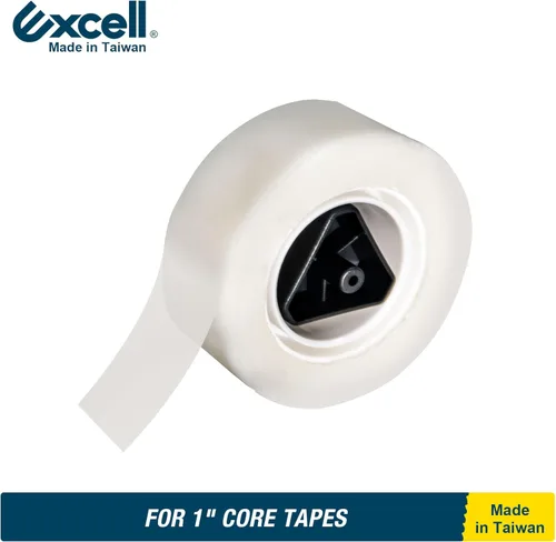 Vista 2 de Excell EX-115BK - Mini dispensador de cinta de escritorio (núcleo de 1 pulgada) con parte inferior adhesiva, fácil de usar con una mano, bonitos