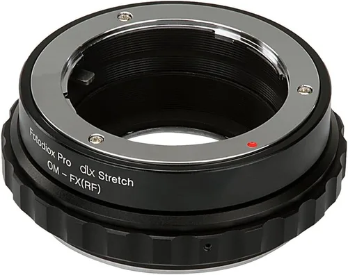 Vista 4 de Fotodiox DLX - Adaptador de montaje de lente extensible compatible con lentes de película Olympus OM de 1.378 in a cámaras Fujifilm X-Mount
