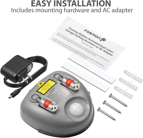 Vista 6 de Fosmon, Sistema de Guía de Asistencia de Estacionamiento de Garaje de Ángulo Más Amplio con Láser Dual, Sensor de Estacionamiento Ajustable de 360