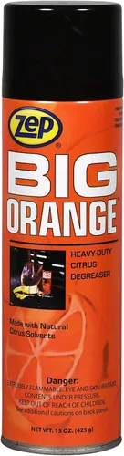 Zep Big Orange 11401 - Aerosol desengrasante cítrico resistente, 15 onzas (paquete de 1) - Limpiador de fuerza industrial que elimina grasa,
