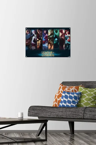 Vista 2 de League of Legends - Póster de pared con alfileres de empuje