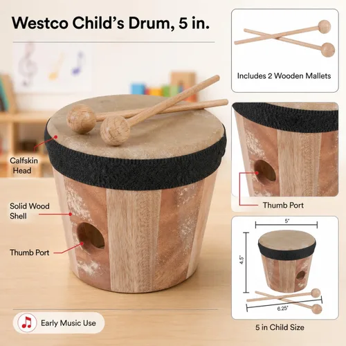 Vista 2 de Juguete de instrumentos musicales de tambor para niños
