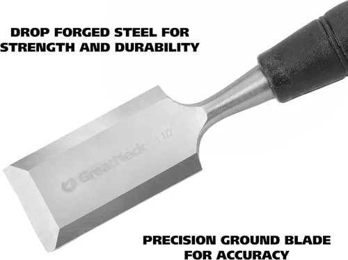 Vista 3 de GreatNeck WC150 - Cincel de madera biselado para carpintería y carpintería (1-12 pulgadas)