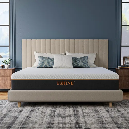 Vista 20 de ESHINE Colchón de espuma viscoelástica de 14 pulgadas en una caja para dolor de espalda y alivio de presión, certificado CertiPUR-US, color gris