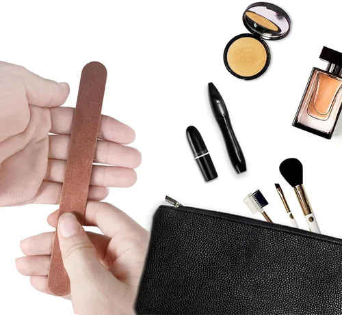 Vista 4 de 100 limas de uñas de madera, lima de uñas de tablero de esmeril de 7 pulgadas para uñas naturales, juego de herramientas de manicura, lima de uñas