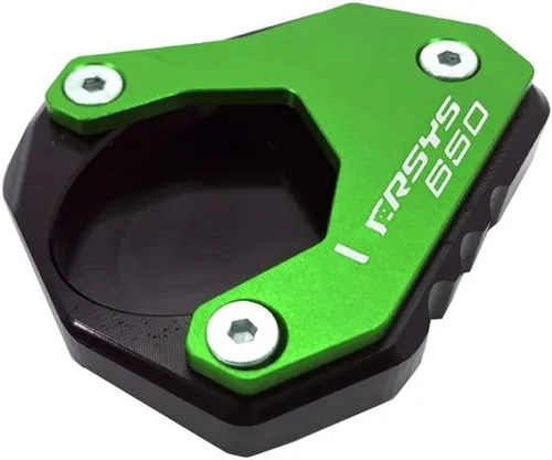 LEINOX Motorcycle Side Stand pad Motorcycle CNC Kickstand Foot Side Stand Extension Pad Support Plate for Kawasaki V&ER&SYS 650 ABS 2010-2020 2019