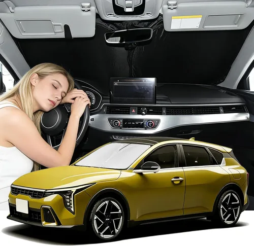 Vista 110 de Parasol de 2025 capas para parabrisas, ajuste personalizado, tela 240T, parasol retráctil que bloquea los rayos ultravioletas, accesorios