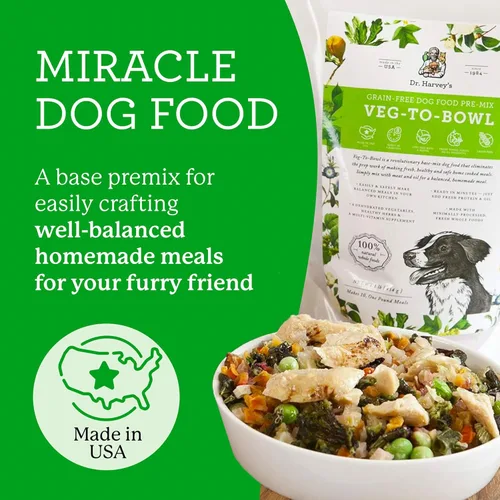 Vista 2 de Dr. Harvey's Veg-to-Bowl - Alimento para perros, mezcla de base deshidratada de grado humano para perros, mezcla holística sin granos
