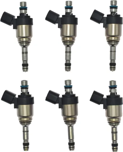 6PCS inyector de combustible 35310-3C550 compatible con Hyundai Genesis Azera Santa Fe Genesis Coupe 2012-2015, compatible con Kia Sorento Cadenza4