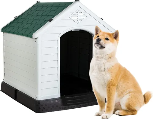 Vista 13 de BestPet Casa para perros para interiores y exteriores, con aislamiento, de plástico duradero, para perros pequeños, medianos y grandes, resistente a