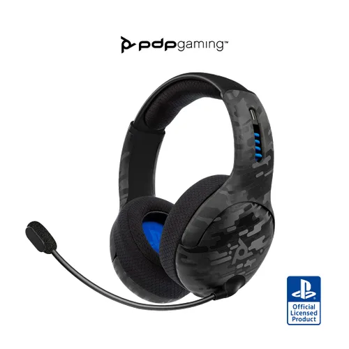 PDP AIRLITE PRO Wireless Power Stereo Gaming Headset with Noise Cancelling Microphone Compatible with PS5PS4PS3 ConsolePC Windows 10, Comfortable