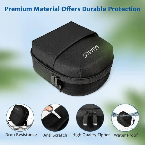 Vista 4 de Funda de transporte VR para Oculus Quest 2 Estuche rígido para Meta Quest 3Quest 2Apple Vision Pro con correa para la cabeza, auriculares