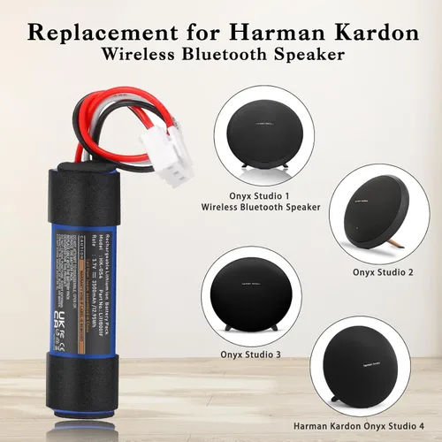 Vista 2 de Hisewen Batería de repuesto para Harman Kardon Onyx, 3500mAh LI11B001F Batería para Harman Kardon Onyx Studio 1/2/3/4 Altavoz Bluetooth