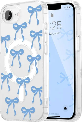 Vista 44 de UEEBAI - Funda magnética para iPhone 11, diseño de lazo, compatible con MagSafe, funda transparente delgada inalámbrica, antiamarilleo, a prueba