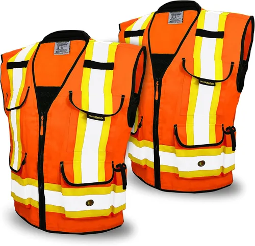 Vista 13 de KwikSafety - Charlotte, NC - GODFATHER Safety Vest [CUSHIONED COLLAR + TABLET POCKET] ANSI OSHA
