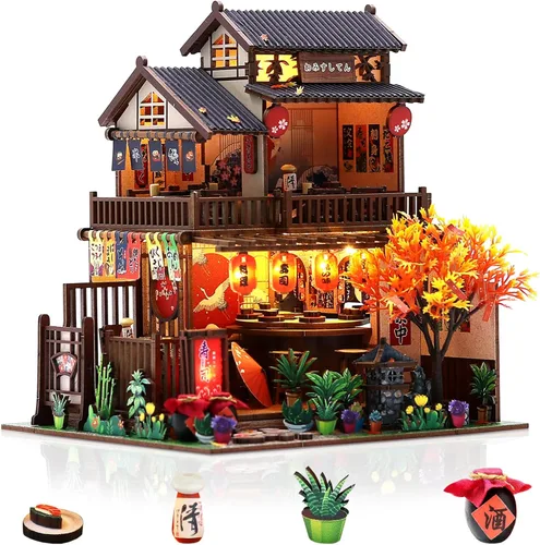 Vista 23 de Kit de casa en miniatura de bricolaje, kit de construcción de casa pequeña