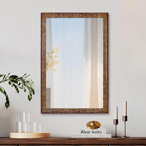 Vista 27 de CULER Espejo de pared de madera blanca para baño, espejos colgantes rectangulares de 20 x 16 pulgadas con marco de madera para sala de estar