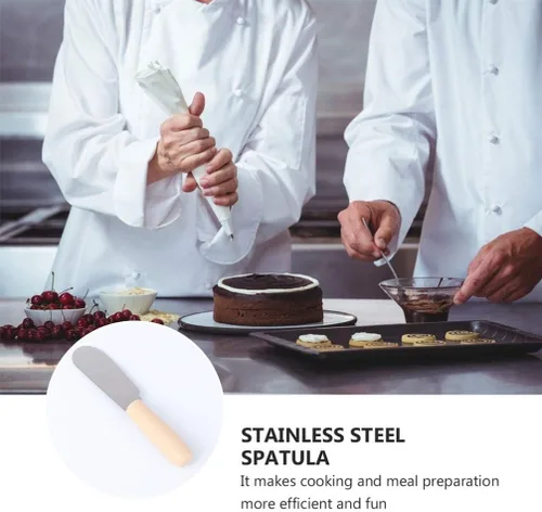 Vista 7 de DOITOOL Raspador de metal, 8 piezas, espátula de acero inoxidable para mantequilla, esparcidor de postres, esparcidores de condimentos, espátula
