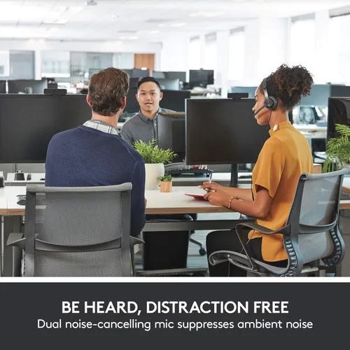 Vista 4 de Logitech Zone - Auriculares con cancelación de ruido con cable, USB-C con adaptador USB-A, grafito, color negro