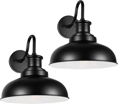Vista 13 de RZ007 ORB RZ007 ORB - Lámpara de pared al aire libre estilo granero al aire libre, lámpara de pared para exteriores, estilo granja, lámpara de pared