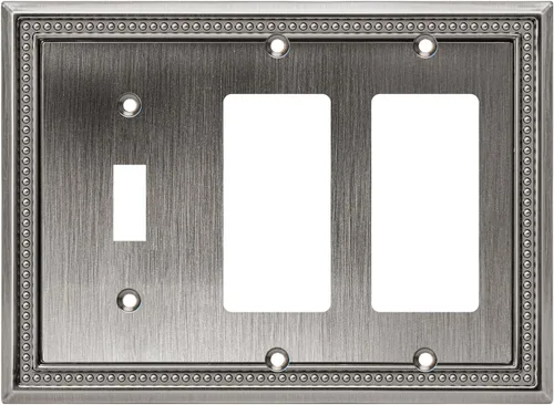 Vista 46 de Henne Bery Sunken Pearls Placa de Pared Decorativa de Servicio Pesado Placa de Interruptor Cubierta de Tomacorriente