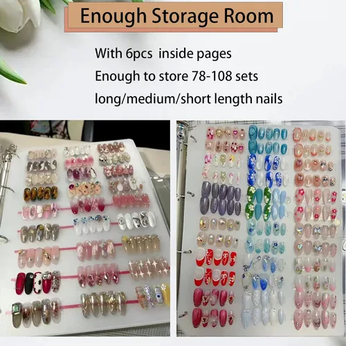 Vista 4 de Organizador Grande de Uñas Postizas Adhesivas 10 PCS Transparente Vacío Almacenamiento de Uñas Postizas Adhesivas Empaque de Uñas Postizas Adhesivas