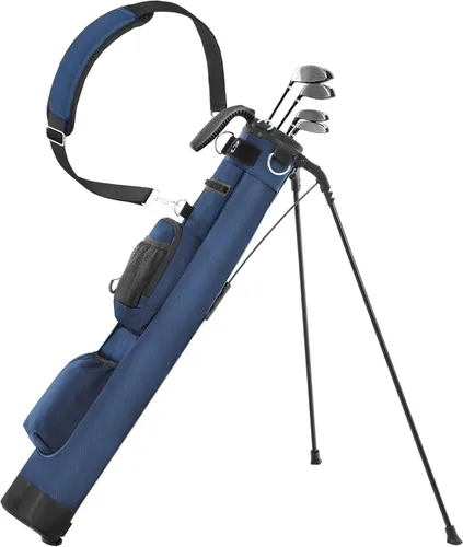 Vista 11 de Bolsa de golf ligera con soporte de Sturdum, bolsa de golf portátil con bolsillo enfriador aislado, fácil de transportar e ideal para campo