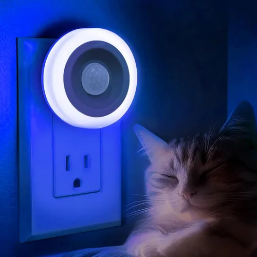 Vista 17 de Luz de Noche Briignite Azul Azure, Luces de Noche Enchufables en la Pared [2Pack], Luz Nocturna con Sensores de Luz, Luz LED de Noche