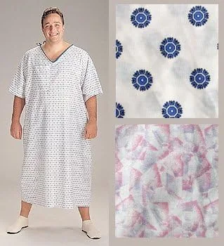 Vestidos de paciente de gran tamaño con cierre de lazo